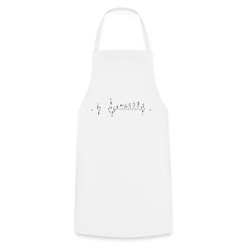 Chess Heartbeat Black - Cooking Apron - white - Front - AI Model Male 185 dark (185cm)