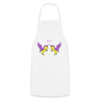 Licorne Licorne Amour - Tablier de cuisine - blanc - Devant - AI Model Male 185 dark (185cm)