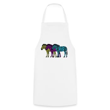 Zèbres - Tablier de cuisine - blanc - Devant - AI Model Male 185 dark (185cm)
