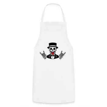 Groom Squelette - Tablier de cuisine - blanc - Devant - AI Model Male 185 dark (185cm)