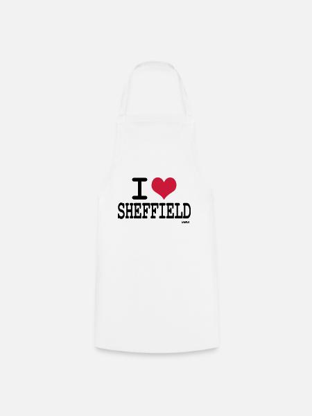 j'aime Sheffield par wam - Tablier de cuisine - blanc