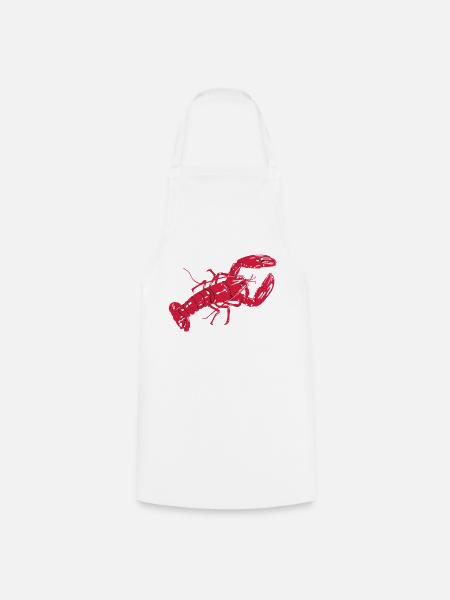 LobsterWhiteTee - Cooking Apron - white