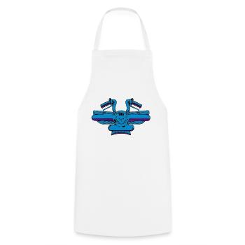 A background controllers - Cooking Apron - white - Front - AI Model Male 185 dark (185cm)