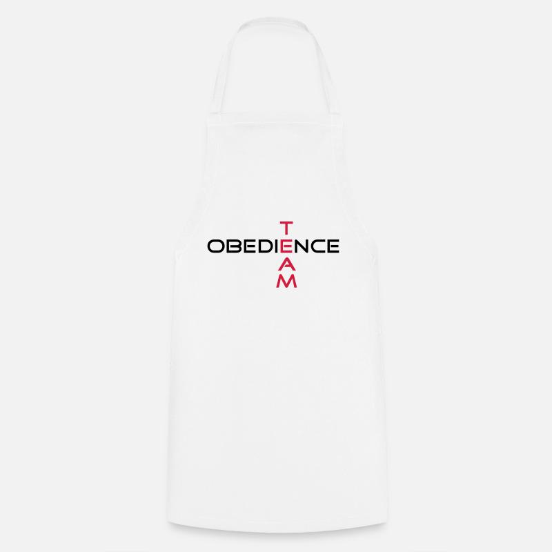 obedienceteam3 - Kochschürze - Weiß