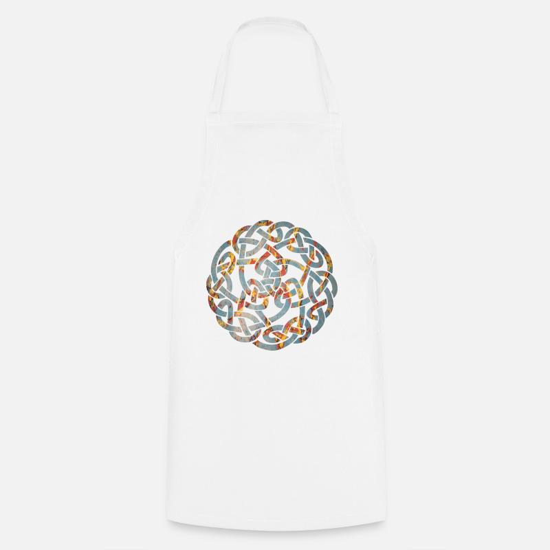 noeud celtique 5 e 19 - Tablier de cuisine - blanc