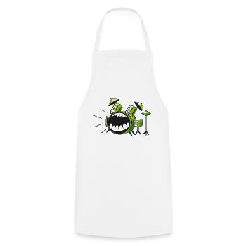 drums - Tablier de cuisine - blanc - Devant - AI Model Male 185 dark (185cm)
