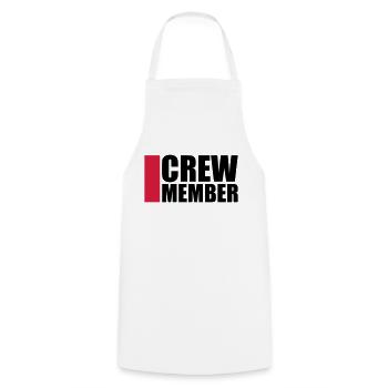 Cool Crew Member Logo-Design - Kochschürze - Weiß - Vorne - AI Model Male 185 dark (185cm)