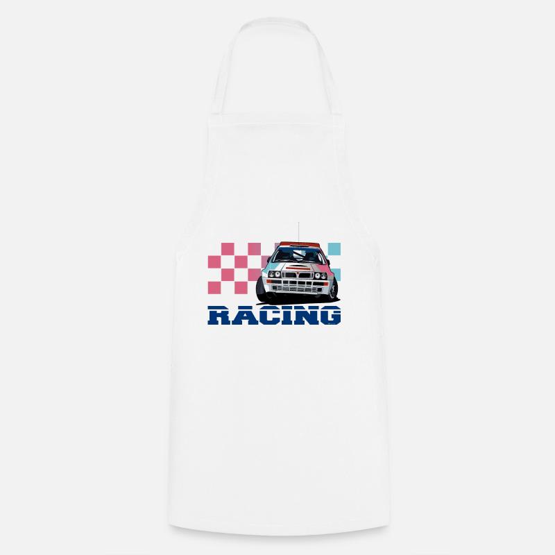 Rallye-Auto - Kochschürze - Weiß