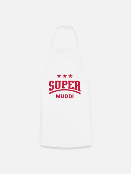 Super Muddi - Kochschürze - Weiß