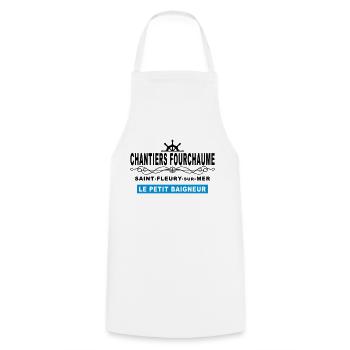 chantiers fourchaume - Tablier de cuisine - blanc - Devant - AI Model Male 185 dark (185cm)
