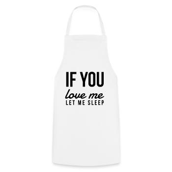Sleep Funny saying Morning Muffle Gifts - Cooking Apron - white - Front - AI Model Male 185 dark (185cm)