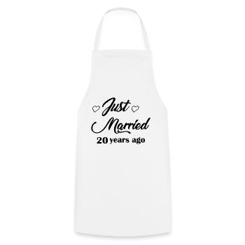 20-years - Tablier de cuisine - blanc - Devant - AI Model Male 185 dark (185cm)