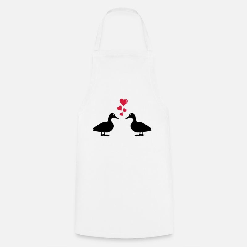 ducks_in_love_01 - Kochschürze - Weiß
