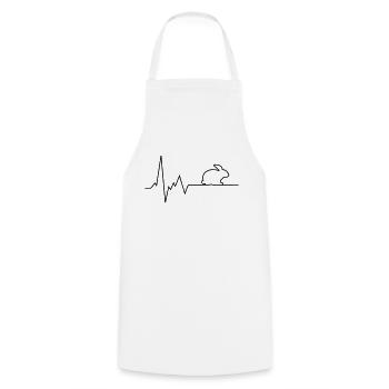 heartbeat rabbit - Cooking Apron - white - Front - AI Model Male 185 dark (185cm)