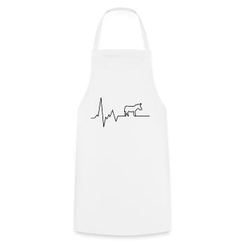 pulsation du cœur bourrique - Tablier de cuisine - blanc - Devant - AI Model Male 185 dark (185cm)