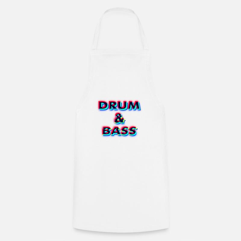 DnB GLITCH - Cooking Apron - white
