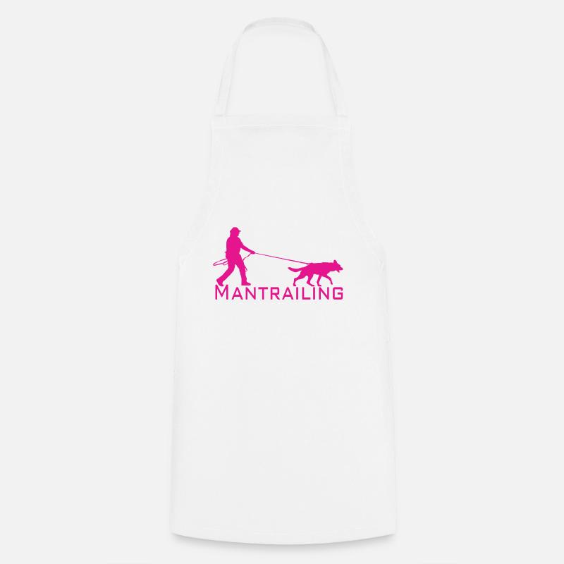 Mantrailing pink - Cooking Apron - white