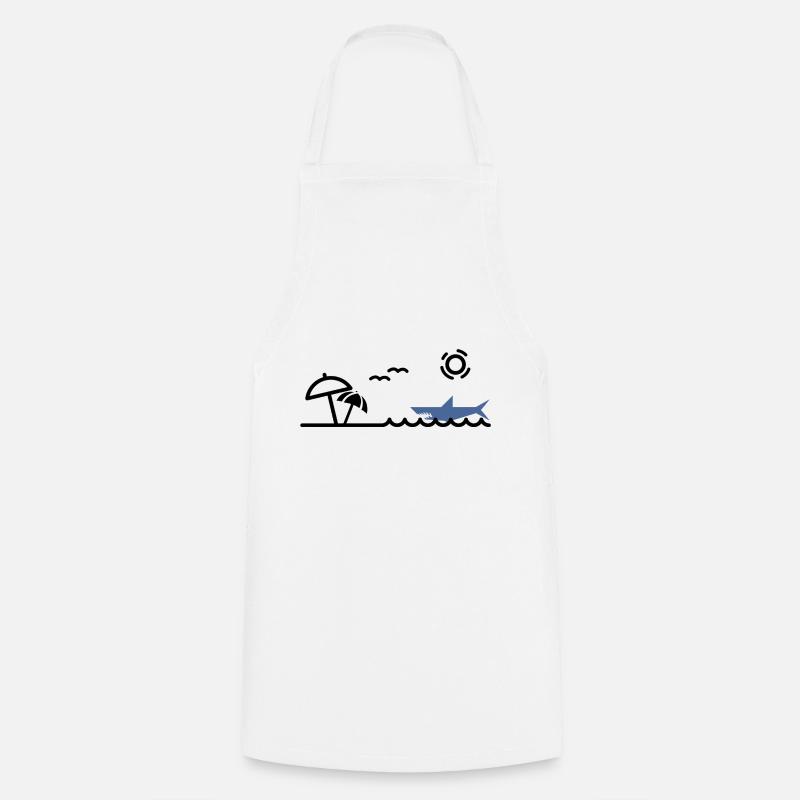 Shark - Cooking Apron - white