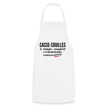 casse-couilles à temps complet - Tablier de cuisine - blanc - Devant - AI Model Male 185 dark (185cm)