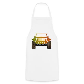Jeep - Cooking Apron - white - Front - AI Model Male 185 dark (185cm)