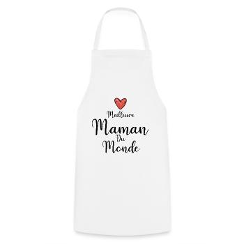 Meilleure maman du monde - Tablier de cuisine - blanc - Devant - AI Model Male 185 dark (185cm)