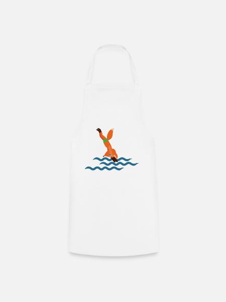 Fuchs Schwimmer - Kochschürze - Weiß