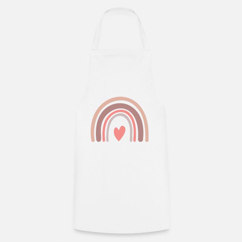 Arc-en-ciel - Tablier de cuisine - blanc