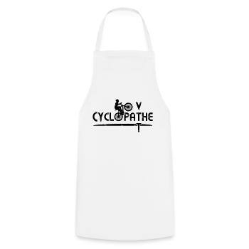CYCLOPATHE DU VTT ! (vélo, nature) flex - Tablier de cuisine - blanc - Devant - AI Model Male 185 dark (185cm)