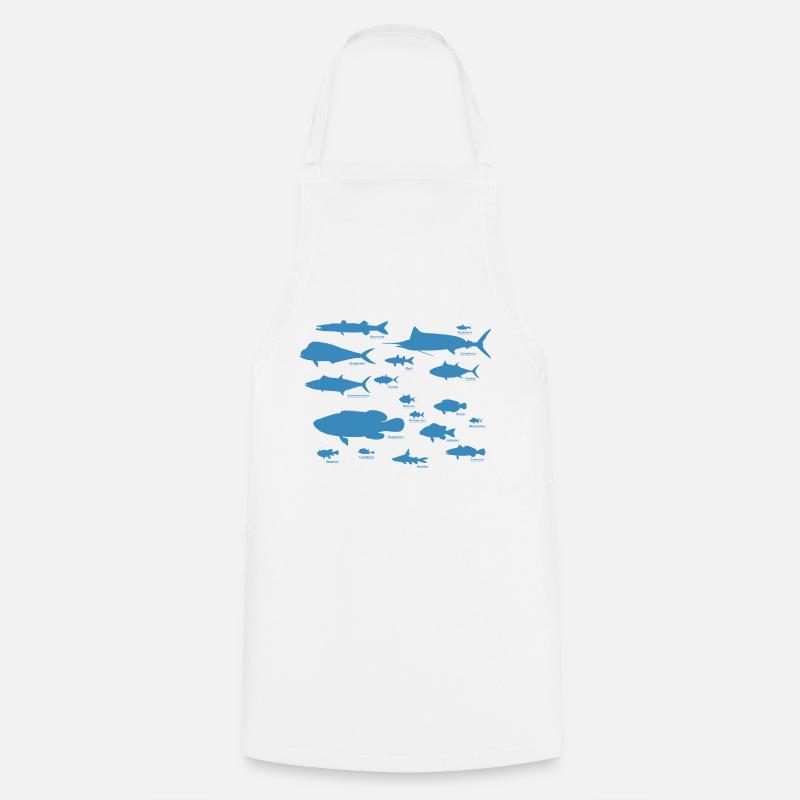 Marine Fish 01 - Cooking Apron - white