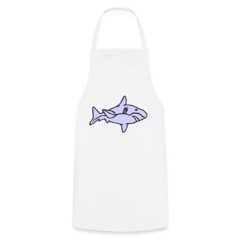 Poisson Requin Prédateur Eau Graffiti Océan - Tablier de cuisine - blanc - Devant - AI Model Male 185 dark (185cm)