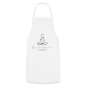 It's so nice not to give a fuck - Cooking Apron - white - Front - AI Model Male 185 dark (185cm)