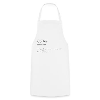 Coffee - Kochschürze - Weiß - Vorne - AI Model Male 185 dark (185cm)