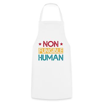 Non Fungible Human - Tablier de cuisine - blanc - Devant - AI Model Male 185 dark (185cm)
