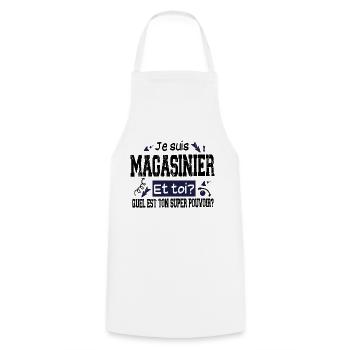 Magasinier Homme Cadeau Métier Vintage Mug T-shirt - Tablier de cuisine - blanc - Devant - AI Model Male 185 dark (185cm)