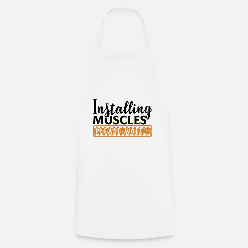 Installation musculaire - Tablier de cuisine - blanc