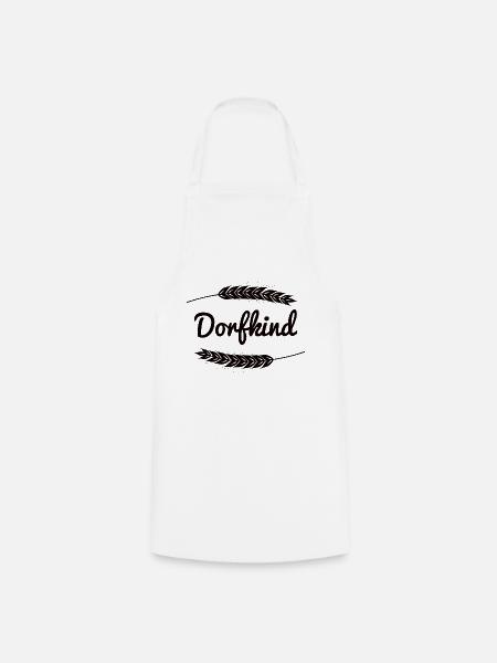 Dorfkind mit Getreide - Kochschürze - Weiß