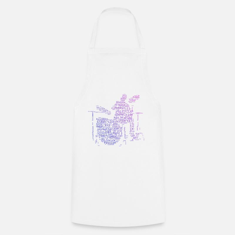 Percussionist Men Drummer Drumming - Cooking Apron - white