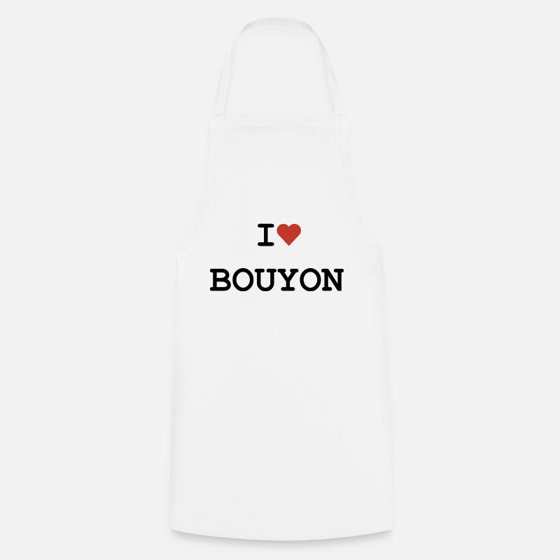 I Love Bouyon - Kreyol Sat - Cooking Apron - white