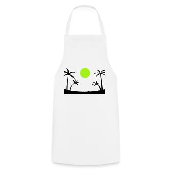 Plage - Tablier de cuisine - blanc - Devant - AI Model Male 185 dark (185cm)