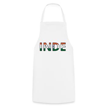 Drapeau Inde - Tablier de cuisine - blanc - Devant - AI Model Male 185 dark (185cm)