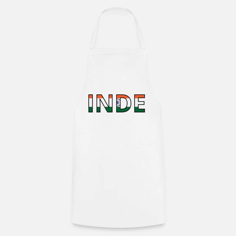 Drapeau Inde - Tablier de cuisine - blanc