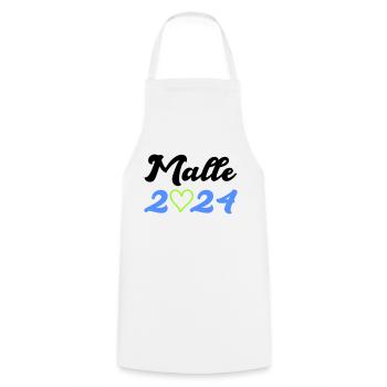 malle 2024 heart - Cooking Apron - white - Front - AI Model Male 185 dark (185cm)