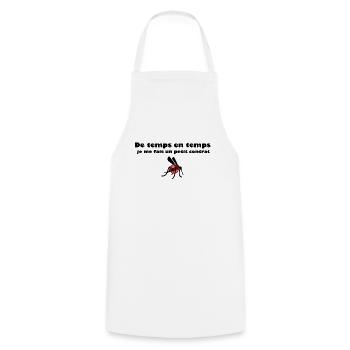 Contrat moustique - Tablier de cuisine - blanc - Devant - AI Model Male 185 dark (185cm)