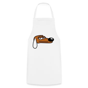 Chien A L’air cool Look détendu Guy Chill Dude - Tablier de cuisine - blanc - Devant - AI Model Male 185 dark (185cm)