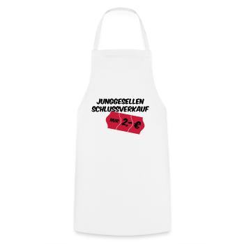 Bachelor - Cooking Apron - white - Front - AI Model Male 185 dark (185cm)
