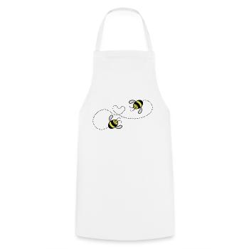 bees in love - Cooking Apron - white - Front - AI Model Male 185 dark (185cm)
