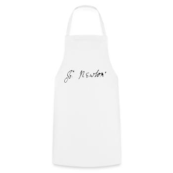 Isaac Newton signature - Cooking Apron - white - Front - AI Model Male 185 dark (185cm)