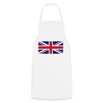 UK FLAG round corner 400 dpi - Kochschürze - Weiß - Vorne - AI Model Male 185 dark (185cm)