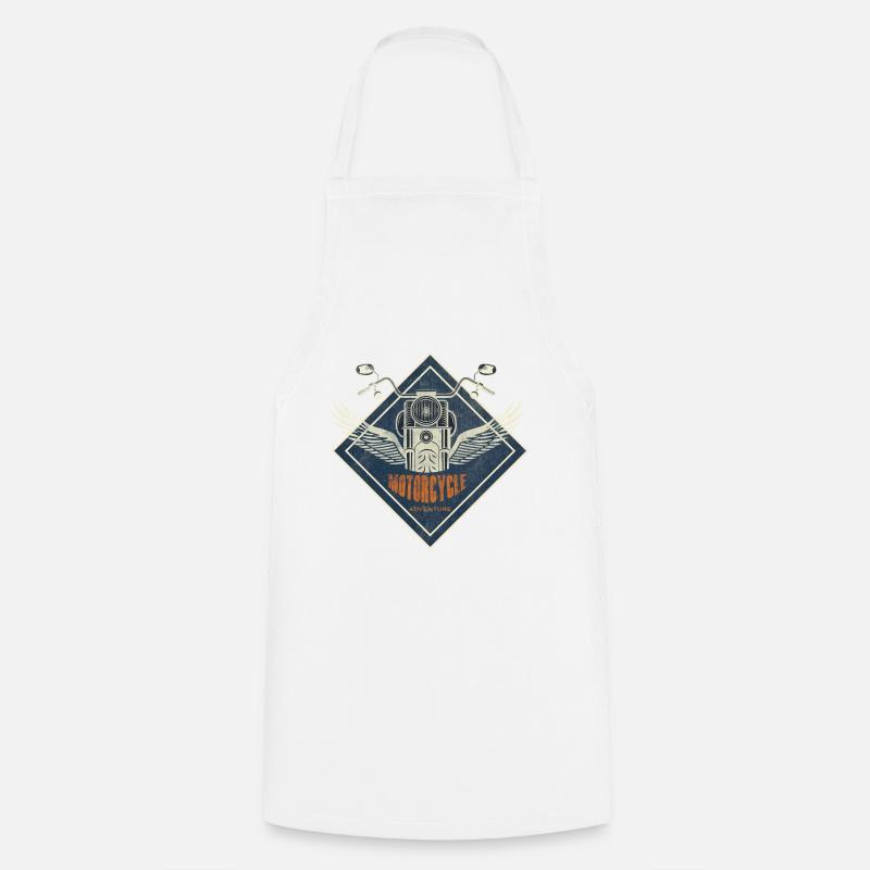 Moto biker - Tablier de cuisine - blanc