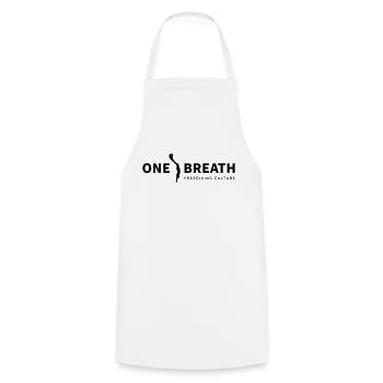 One Breath – Freediving - Kochschürze - Weiß - Vorne - AI Model Male 185 dark (185cm)